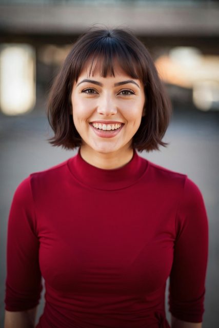 Blunt bangs example