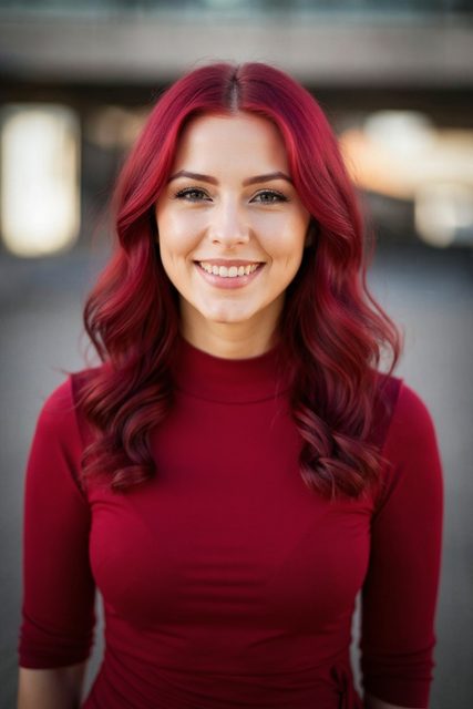 Cherry red hair