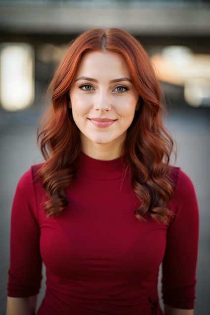 Copper red hair