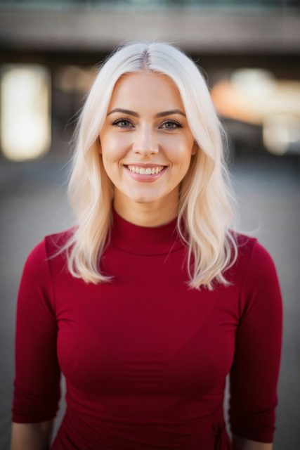 Platinum blonde hair