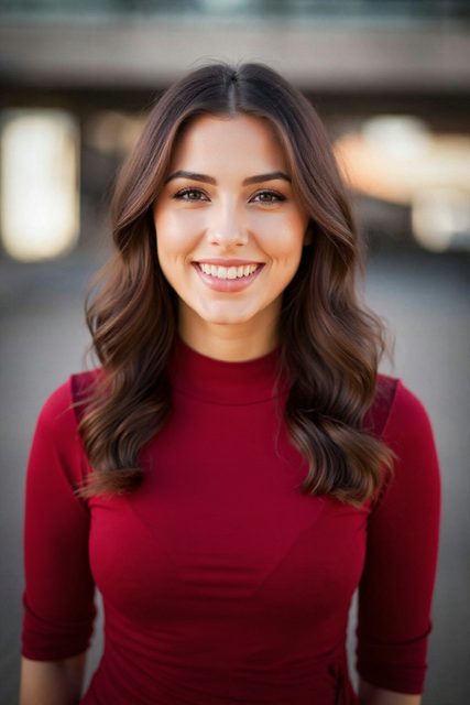 Warm caramel balayage example
